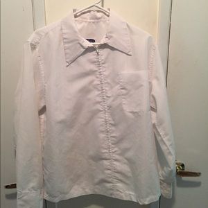 Long sleeve white jacket shirt